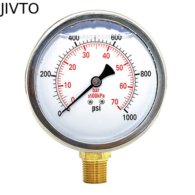 4 Inch Liquid 1000psi  Silicone Filled Pressure Gauge 1/2 NPT 101.6mm