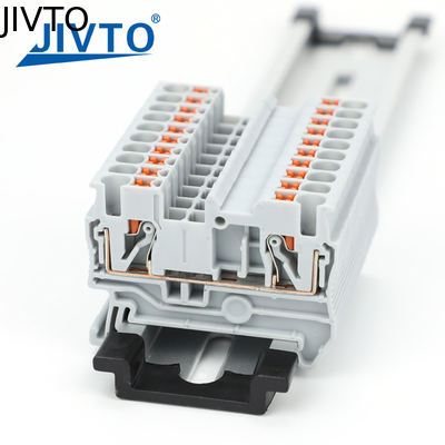 PT2.5 푸시 인 터미널 블록 2.5mm2 커넥터 스프링 공급 통 스트립 플러그 PT-2.5 와이어 전기 딘 레일 접촉