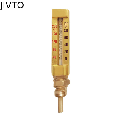 V 라인 160MM 100 Deg 산업용 유리 온도계 3/4